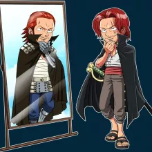 Bonnet Shanks « Man in the Mirror ! » – Parodie One Piece