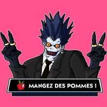 Débardeur Enfant Fille Ryuk « Mangez des Pommes ! » – Parodie Death Note