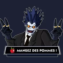 Sweat-Shirt à capuche Ryuk « Mangez des Pommes ! » – Parodie Death Note