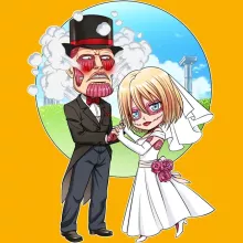 Casquette Annie Leonhart « Mariage Colossal (pour une Saint-Valentin Titanesque !) » – Parodie L'attaque des Titans