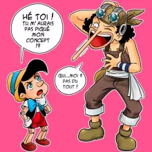 Débardeur Enfant Fille Usopp « Menteur, Menteur ! » – Parodie One Piece