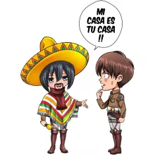 Mikasa Ackerman Girls Kids Tank Top “Mikasa Ackerman and Eren Yeager” – Attack on Titan parody