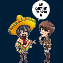 totebag Mikasa Ackerman “Mikasa Ackerman e Eren Jaeger” – Parodia dei L'attacco dei giganti