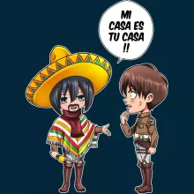 Mikasa Ackerman Mütze “Mikasa Ackerman und Eren Jäger” – Parodie auf Attack on Titan