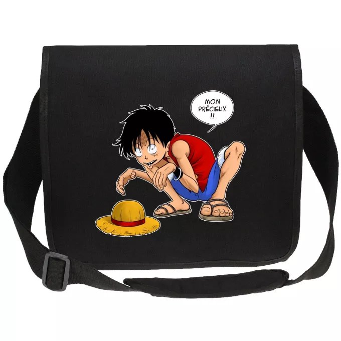 Sacs étudiant canvas Parodie One Piece Mon Précieux (Haki Version) - Luffy, Gollum