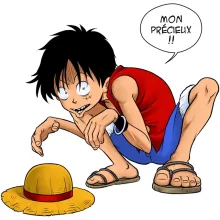 Sous-Verre en bois Luffy « Mon Précieux (Haki Version) » – Parodie One Piece