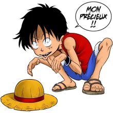 Sous-Verre en bois Luffy « Mon Précieux (SD Edition) » – Parodie One Piece