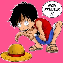 Débardeur Enfant Fille Luffy « Mon Précieux (SD Edition) » – Parodie One Piece