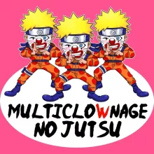Débardeur Enfant Fille Naruto Multiclonage « Multiclownage No Jutsu !! » – Parodie Naruto