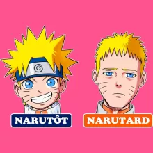 Débardeur Enfant Fille « Narutôt... Narutard ! » – Parodie Naruto
