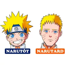 Sous-Verre en bois « Narutôt... Narutard ! » – Parodie Naruto