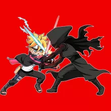 Boruto Damen T-shirt “Boruto en Kylo Ren” – Star Wars parodie
