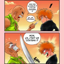 Body bébé (Filles) Ichigo Kurosaki « Non, ça c'est un couteau ! » – Parodie Bleach