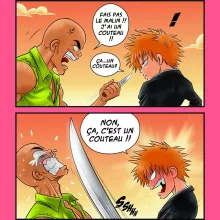 Débardeur Enfant Fille Ichigo Kurosaki « Non, ça c'est un couteau ! » – Parodie Bleach