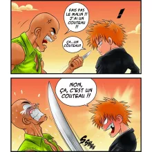 Mug Ichigo Kurosaki « Non, ça c'est un couteau ! » – Parodie Bleach