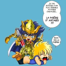 Body bébé Hyoga « Non ! Pas la piqûre ! » – Parodie Saint Seiya