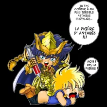 Sweat à capuche Hyoga « Non ! Pas la piqûre ! » – Parodie Saint Seiya