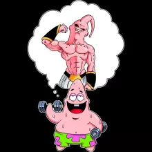 Patrick Star Kapuzenpullover “Patrick Star und Majin Boo” – Parodie auf Dragon Ball Z