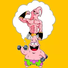 Patrick Star totebag “Patrick Star und Majin Boo” – Parodie auf Dragon Ball Z
