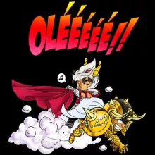 iPhone 12 Mini (5.4) mobiltelefonsskydd (Svart) - Knights of the Zodiac parodi - Aldebaran av Taurus och Seiya av Pegasus - Aldebaran av Taurus och Seiya av Pegasus (Tryckt i Frankrike)
