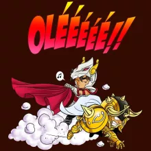 Taurus Aldebaran Damen T-shirt “Taurus Aldebaran und Pegasus Seiya” – Parodie auf Saint Seiya