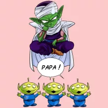 Body bébé (Filles) Piccolo « Papa !! » – Parodie Dragon Ball Z