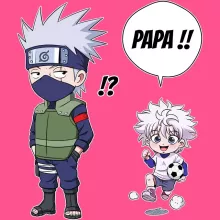 Débardeur Enfant Fille Kakashi « Papa Ninja ! » – Parodie Naruto