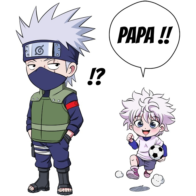 Affiche HD / Poster HD Parodie Naruto Papa Ninja ! - Kakashi, Kirua