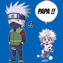 Sac à dos Enfant Kakashi « Papa Ninja ! » – Parodie Naruto
