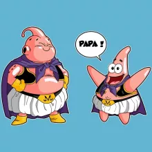 Body bébé Majin Bou « Papa !! (Tel père, tel fils !) » – Parodie Dragon Ball Z