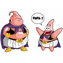 Body bébé Majin Bou « Papa !! (Tel père, tel fils !) » – Parodie Dragon Ball Z