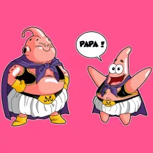 Débardeur Enfant Fille Majin Bou « Papa !! (Tel père, tel fils !) » – Parodie Dragon Ball Z