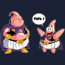 Sweat-Shirt à capuche Majin Bou « Papa !! (Tel père, tel fils !) » – Parodie Dragon Ball Z