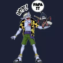 Sweat-Shirt à capuche Arlong « Papa... WTF !! » – Parodie Naruto