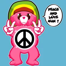 Baby Bodysuit “Peace and Love - Reggae Version” – The Care Bears parody