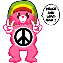 Body bébé « Peace And Love Man - Reggae Version » – Parodie Bisounours