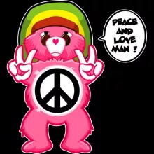 Hoodie “Peace and Love - Reggae Version” – The Care Bears parody