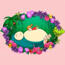 Snorlax Babyromper (meisje) “Snorlax en Chibi Misty” – Pokémon parodie