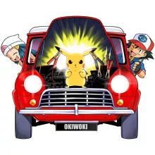 T-shirt Enfant Fille Pikachu « Pika dépannage » – Parodie Pokémon