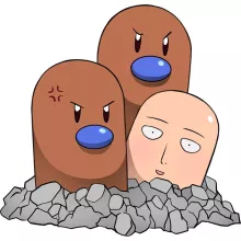 Saitama Mouwloos Babyromper “Saitama en Dugtrio” – One-Punch Man parodie
