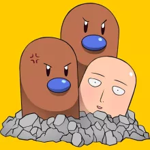 Saitama Baby T-shirt “Saitama und Digdri” – Parodie auf One-Punch Man