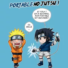 Body bébé « Portable No Jutsu ! » – Parodie Naruto