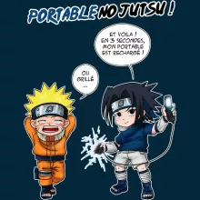 Bonnet « Portable No Jutsu ! » – Parodie Naruto