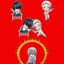 Norman Women T-shirt “Norman, L and Near aka Nate River” – Death Note parody