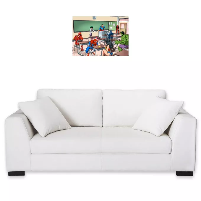 Wall Stickers Parody of My Hero Academia Deku class mistake with Deadpool, Superman, Iron Man, Wonder Woman, Spider-man, Batman and the Incredible Hulk