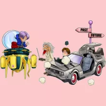 Body bebè (bimba) Trunks “Trunks, Doc Brown e Marty MacFly” – Parodia dei Dragon Ball Z