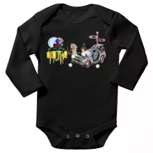 Body bebè a maniche lunghe Trunks “Trunks, Doc Brown e Marty MacFly” – Parodia dei Dragon Ball Z