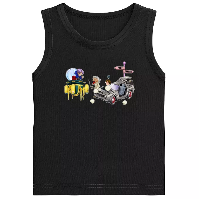 Canotte da bambini e ragazzi Paoridia Dragon Ball Z - DBZ Trunks, Doc Brown e Marty MacFly