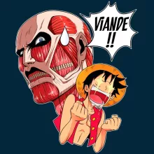 Bonnet Titan Colossal VS Luffy « Steak Titanesque... » – Parodie One Piece