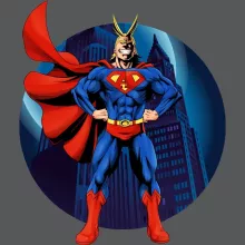 Gorra All Might X Superman – Parodia de My Hero Academia